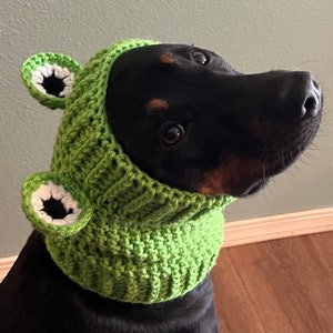 Crochet Pattern Dog Frog Snood Cowl image 2