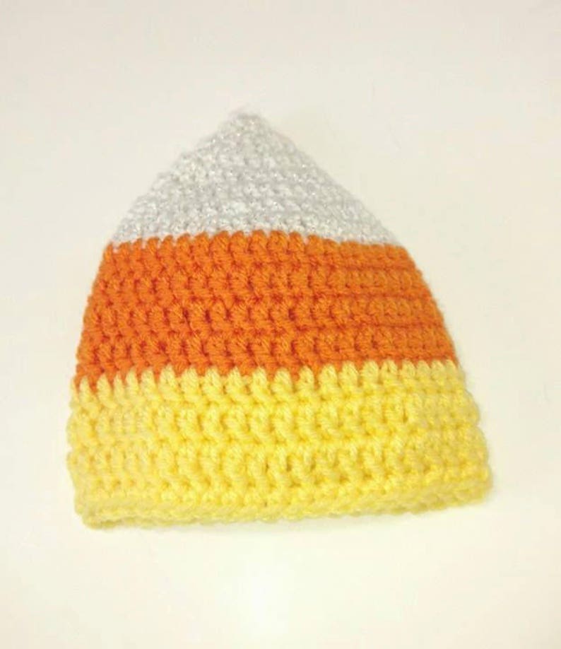 Candy Corn Pattern, Crochet Pattern, Crochet Candy Corn, Crochet Fall Pattern, Baby Candy Corn Hat, Fall Baby Hat, Halloween Pattern image 4