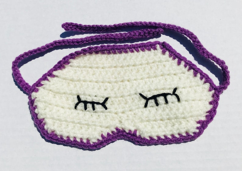 Eye Mask Crochet Pattern Sleeping Mask Pattern Etsy