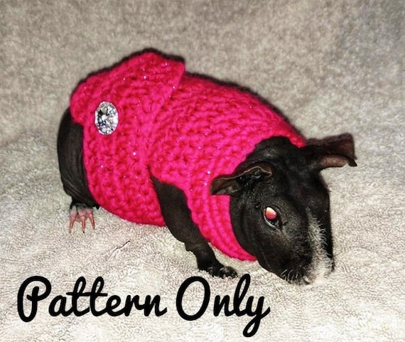 Crochet Pattern Guinea Pig Clothes Guinea Pig Sweater Pattern Skinny Pig Sweater Crochet Pattern Etsy Canada