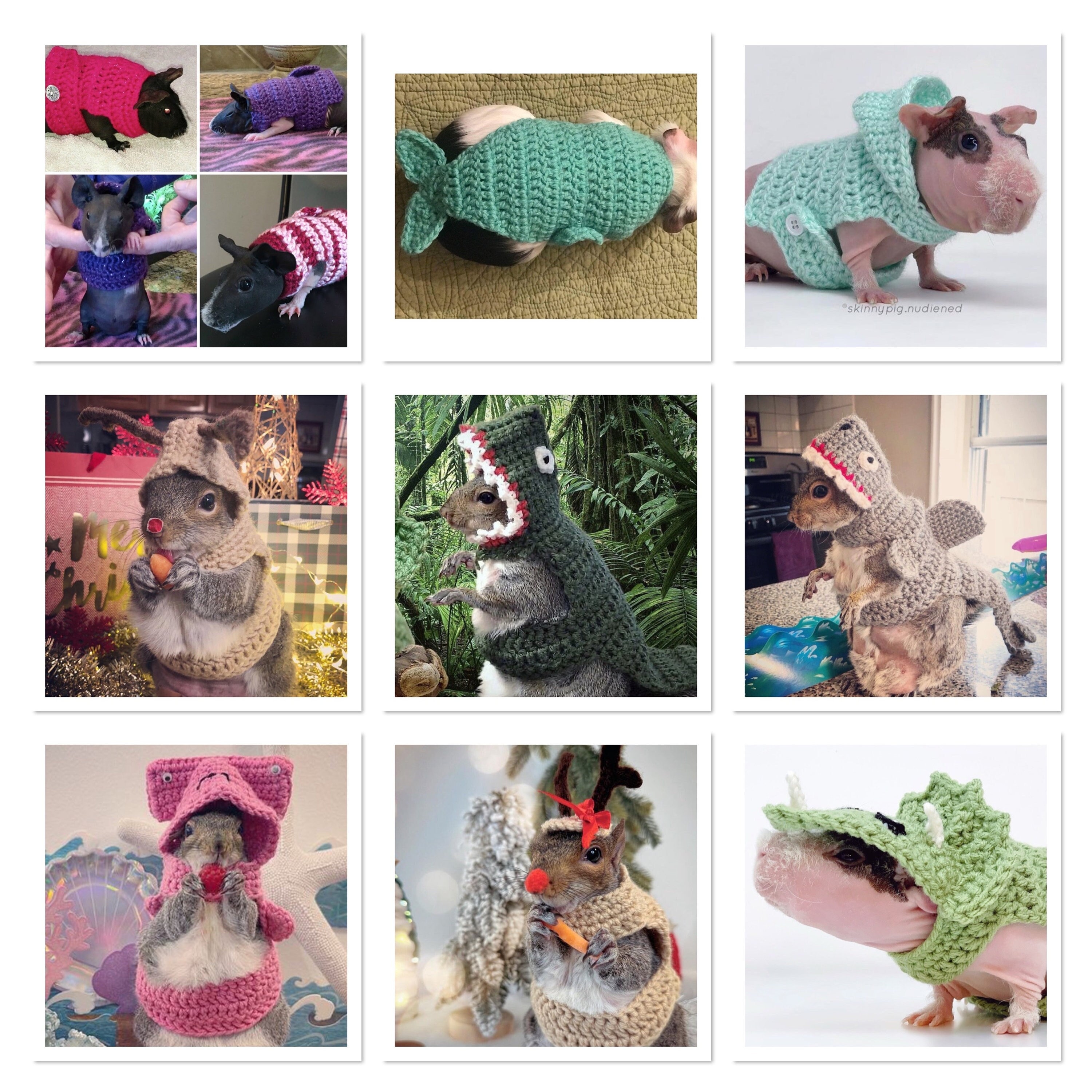 11 Crochet Pattern Guinea Pig Clothes & Costumes