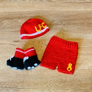 Crochet Pattern Newborn Soccer Outfit Set image 2