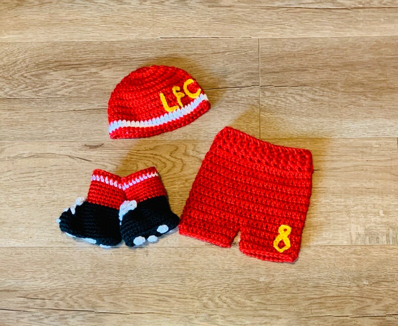 Crochet Pattern Newborn Soccer Outfit Set image 2