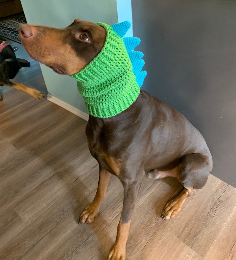 Häkelanleitung Hund Dinosaurier Snood Cowl Bild 6