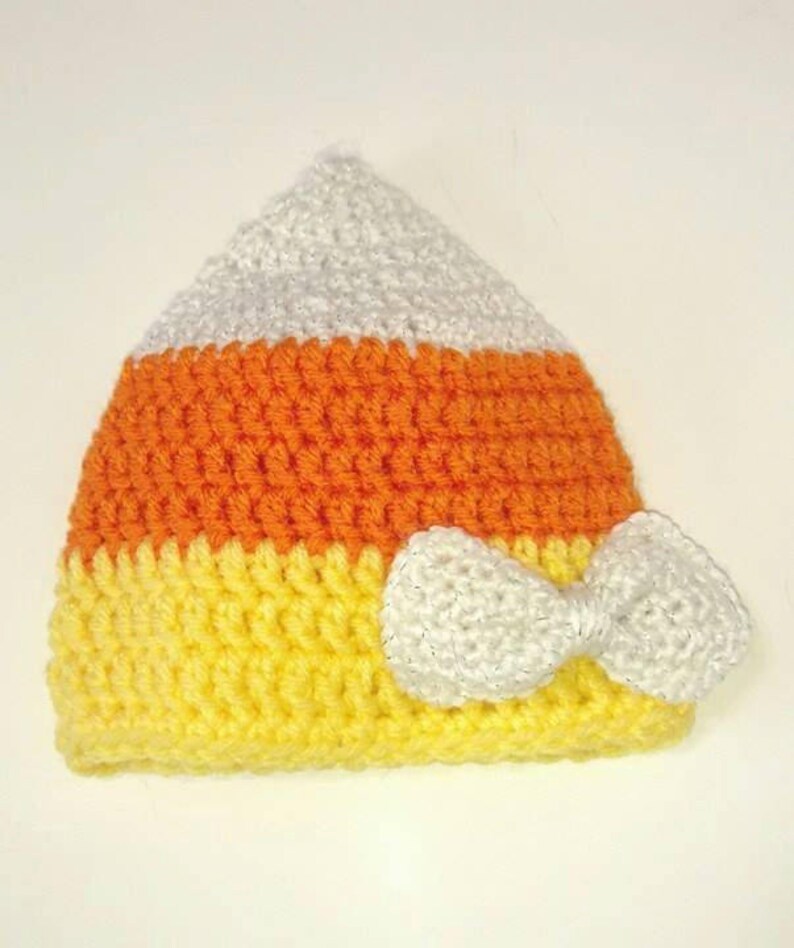 Candy Corn Pattern, Crochet Pattern, Crochet Candy Corn, Crochet Fall Pattern, Baby Candy Corn Hat, Fall Baby Hat, Halloween Pattern image 3