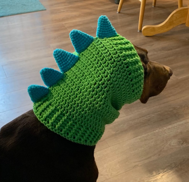 Crochet Pattern Dog Dinosaur Snood Cowl image 5