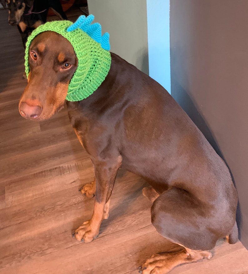 Häkelanleitung Hund Dinosaurier Snood Cowl Bild 3