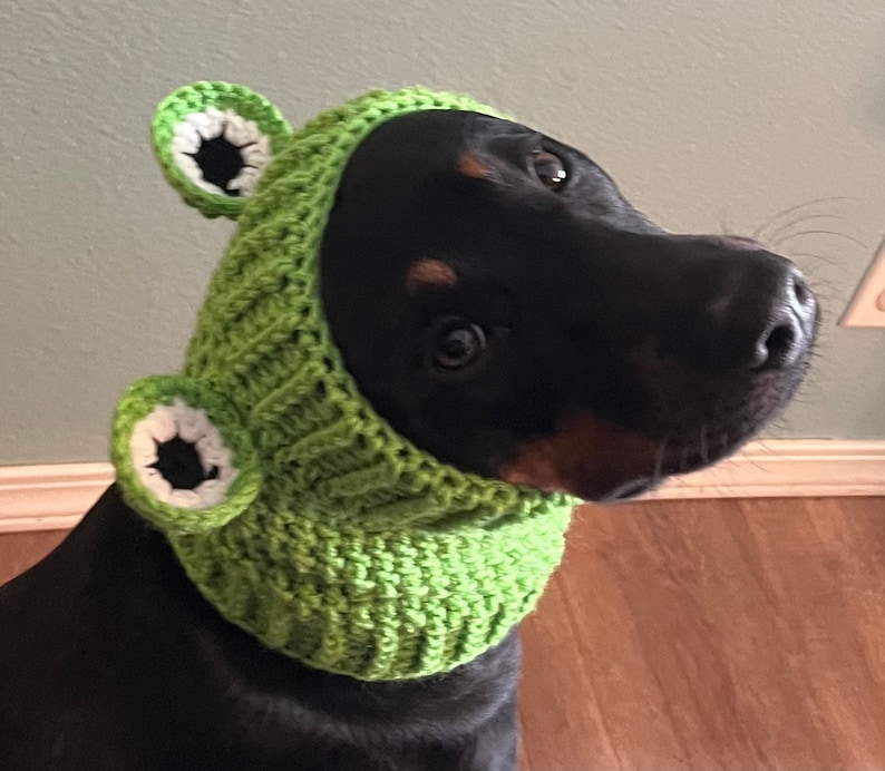 Crochet Pattern Dog Frog Snood Cowl image 4