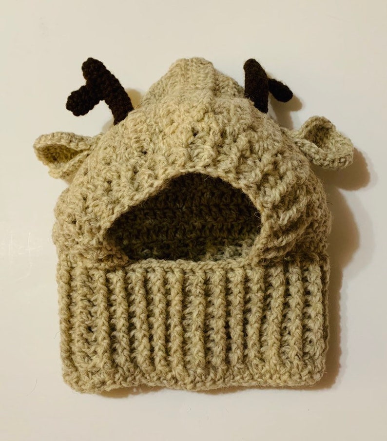 Crochet Pattern Dog Antler Snood Hat Etsy