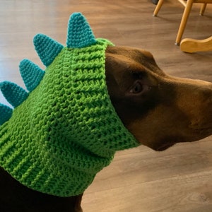 Crochet Pattern Dog Dinosaur Snood Cowl image 7