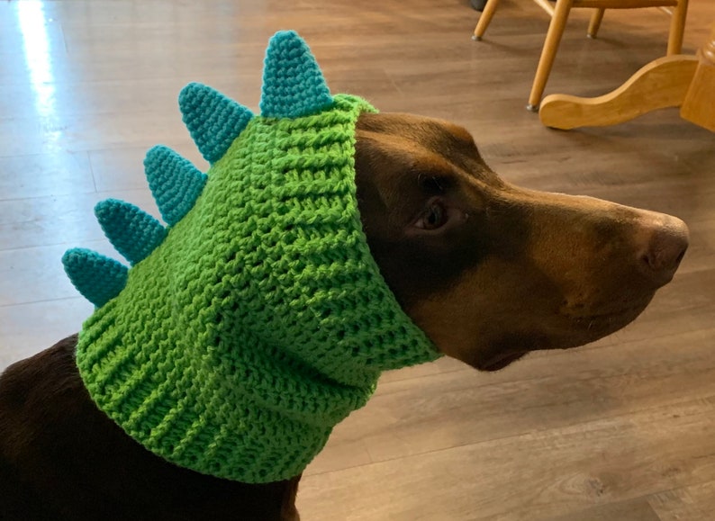 Häkelanleitung Hund Dinosaurier Snood Cowl Bild 7