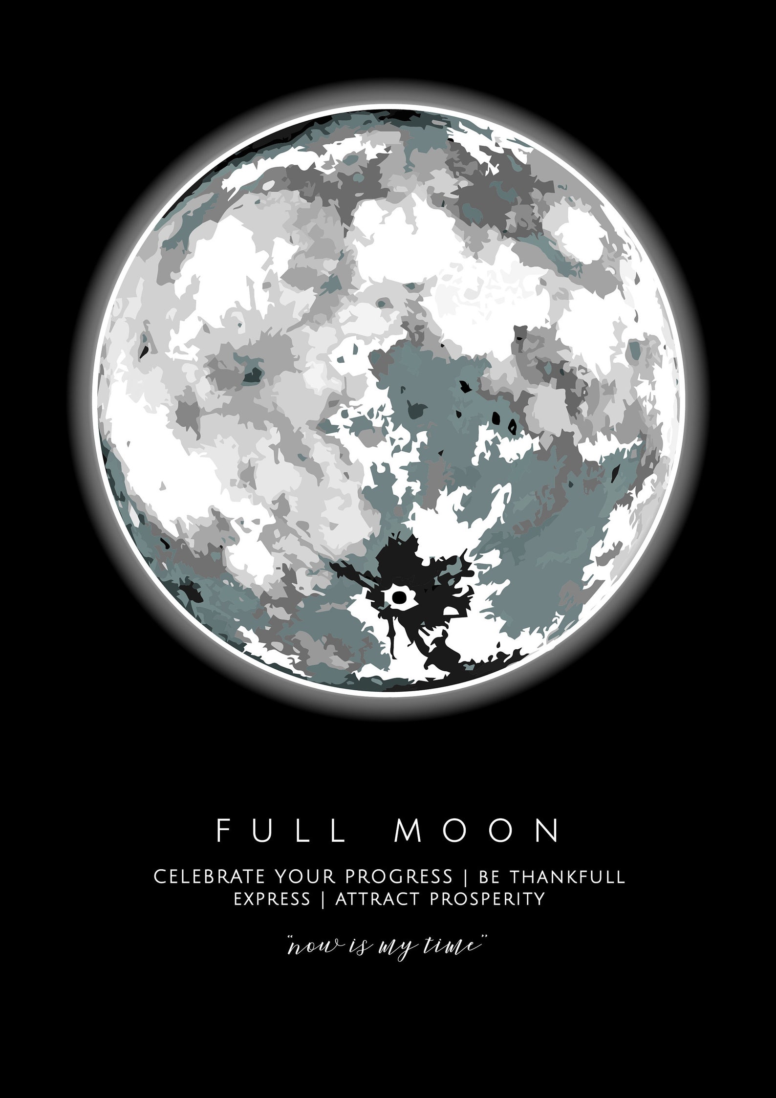 BLACK MOON PHASE Prints moon healing energy astrology Etsy