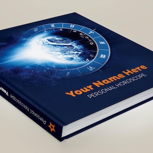 Astrology: Birth chart reading in hardcover book - 100% personalized, custom made natal chart report on 40+ pages - Astro cover design