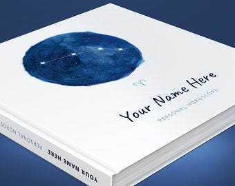 Astrology: Birth chart reading in hardcover book - 100% personalized - Blue Constellation