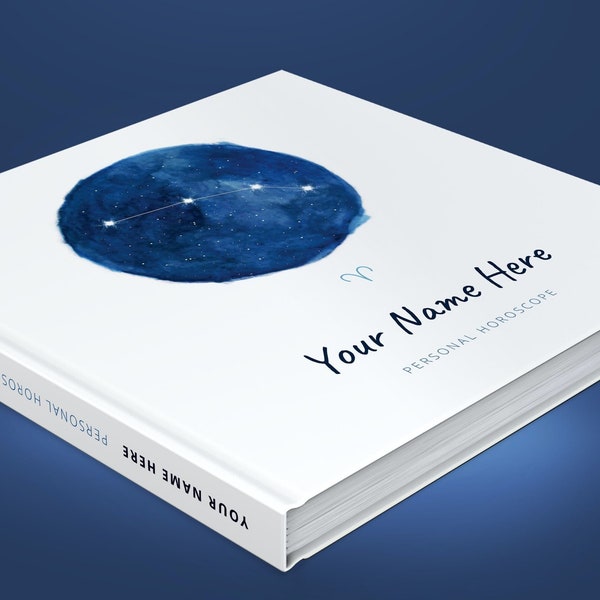 Astrologie : Lecture du thème natal dans un livre relié - 100% personnalisé - Constellation Bleue
