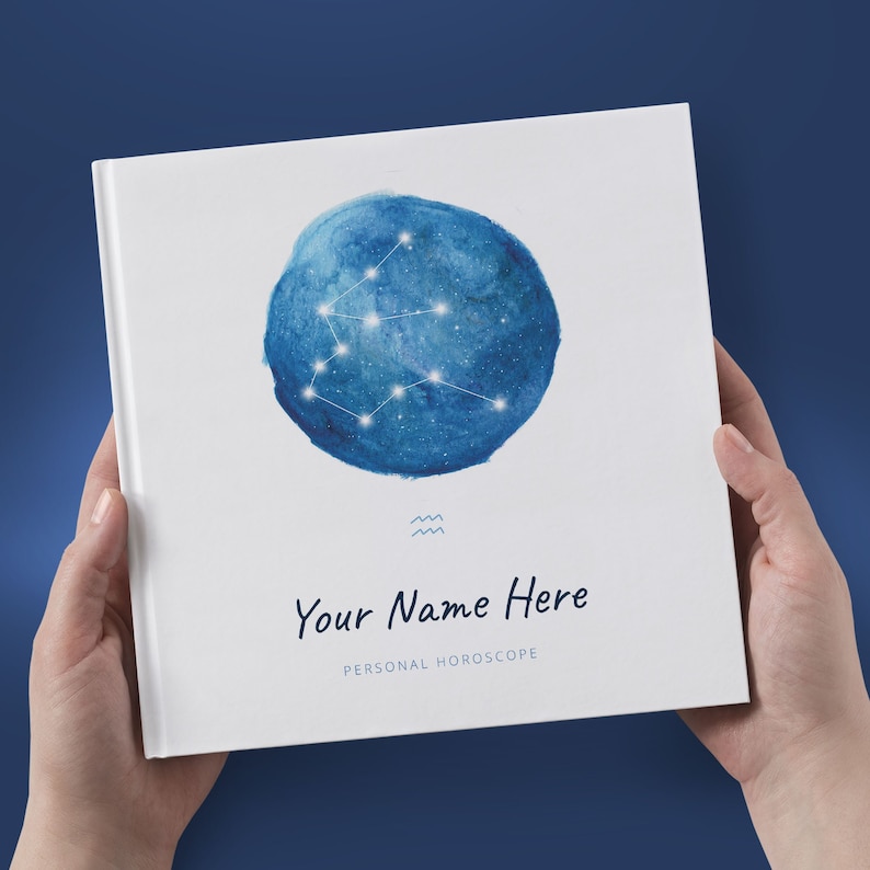 Astrology: Birth chart reading in hardcover book 100% personalized Blue Constellation image 2