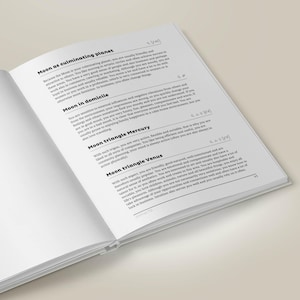 May include: An open book with the title "Moon as culminating planet" and text about the moon's influence on personality. The page also includes the titles "Moon in domicile", "Moon triangle Mercury", and "Moon triangle Venus".