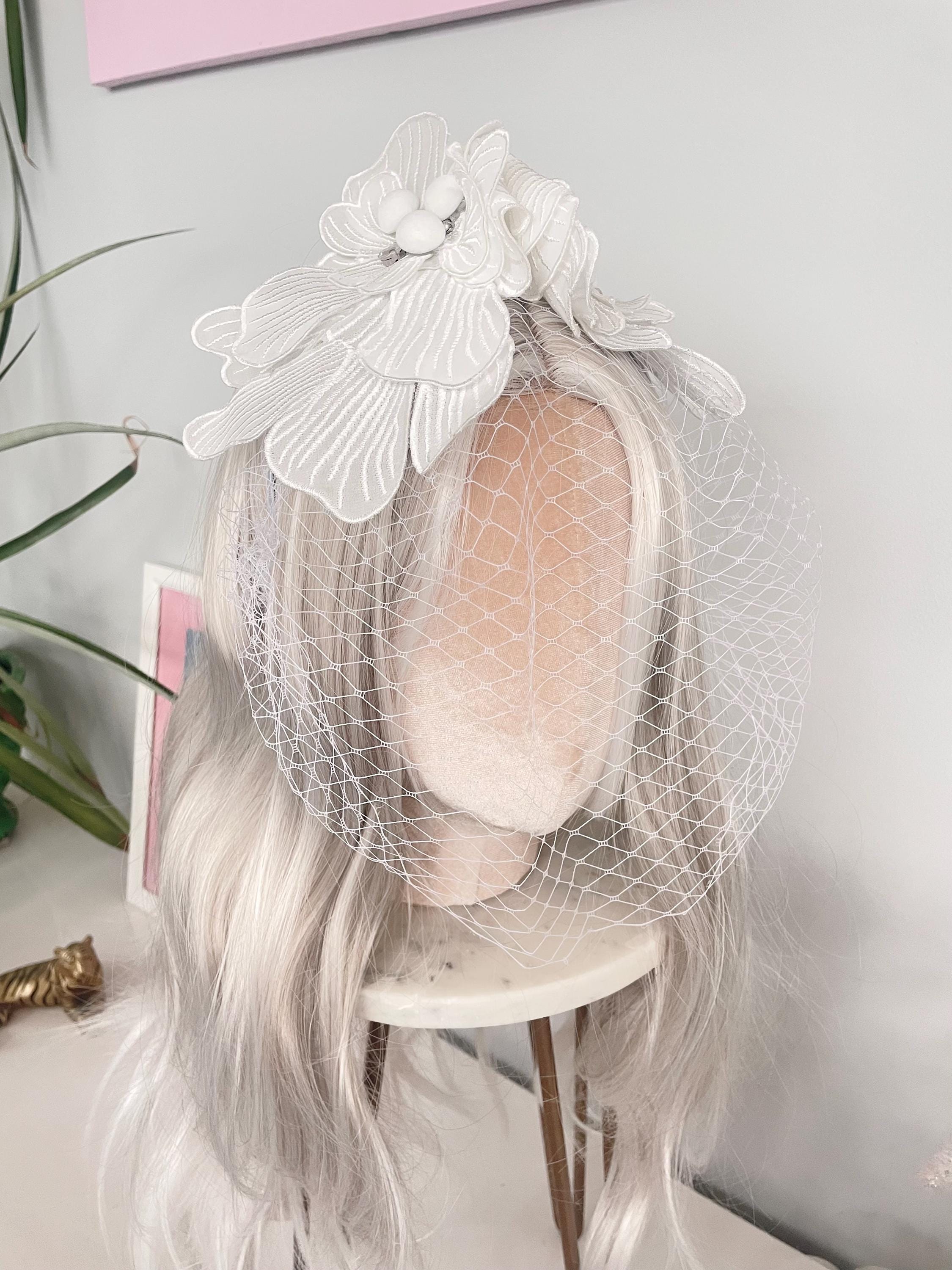 Fascinator With Full Veil - Etsy