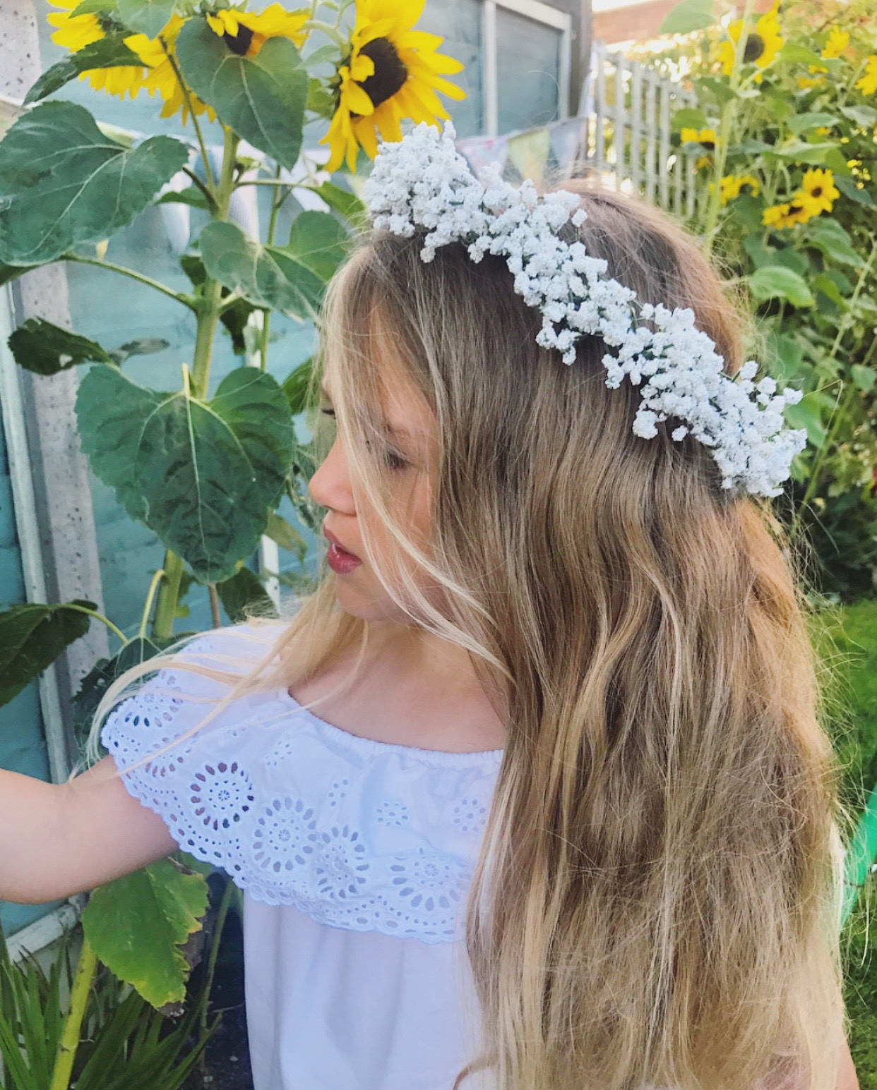 Gypsophila Baby S Breath Flower Crown Halo Hair Band Etsy Ireland