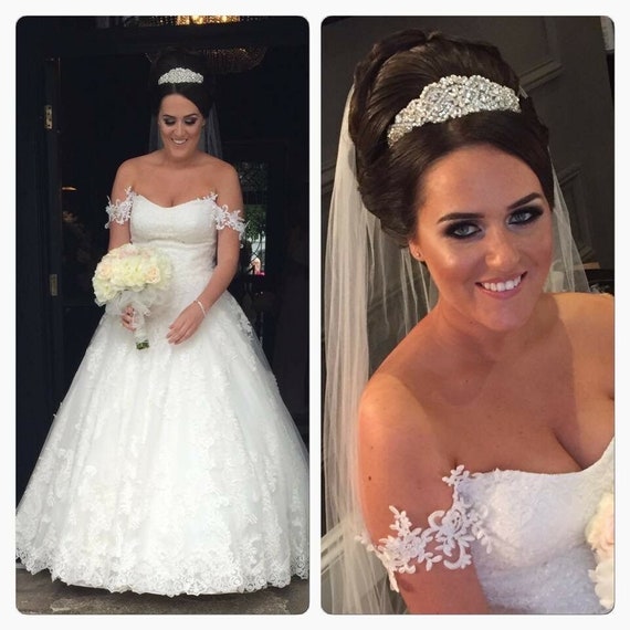 Cerchietto Matrimonio Con Strass E Perle Per Sposa E Damigelle, Fascia Per Capelli Floreale Argento