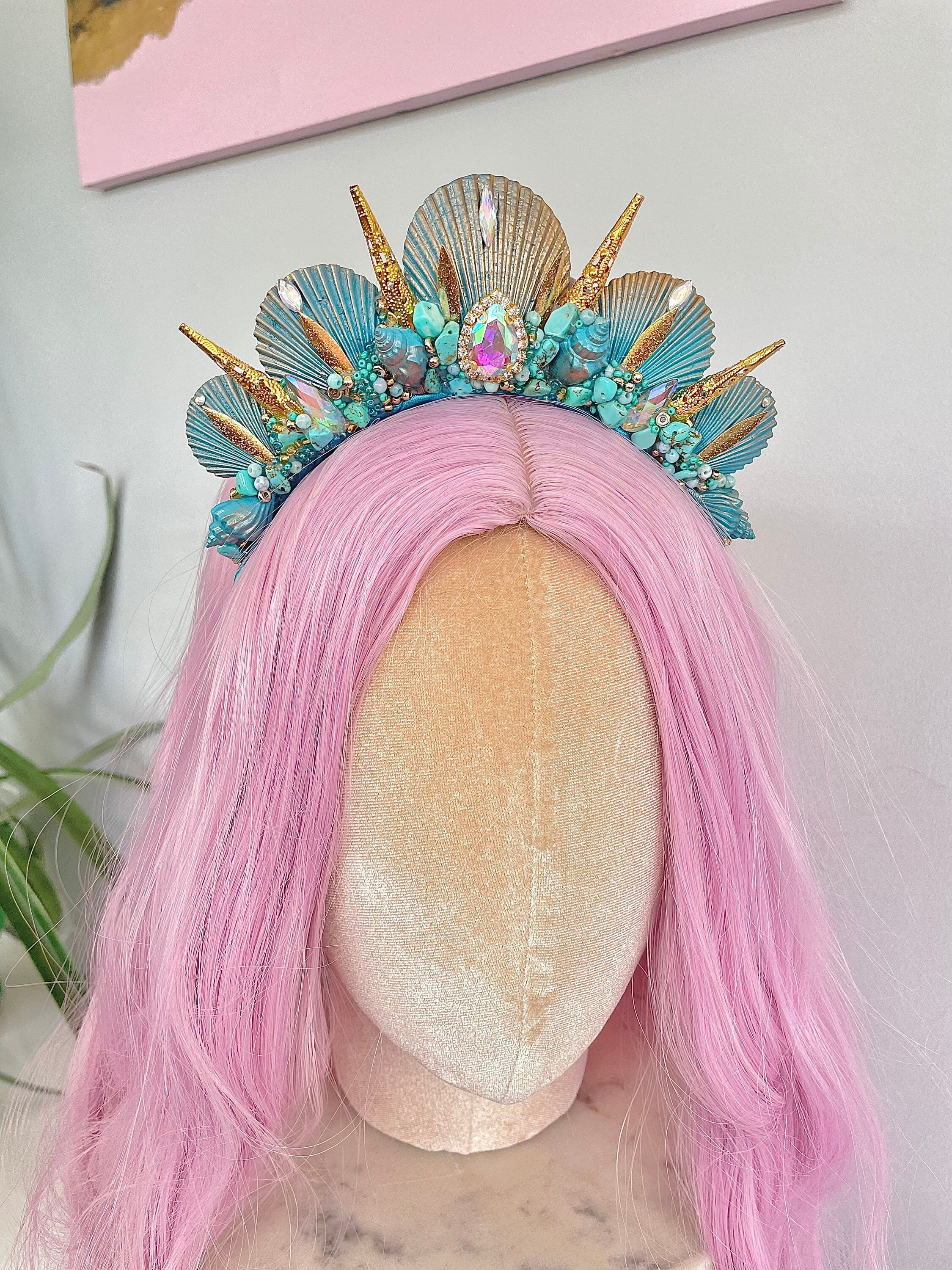 Turquoise Spike Crown - Etsy display picture 1