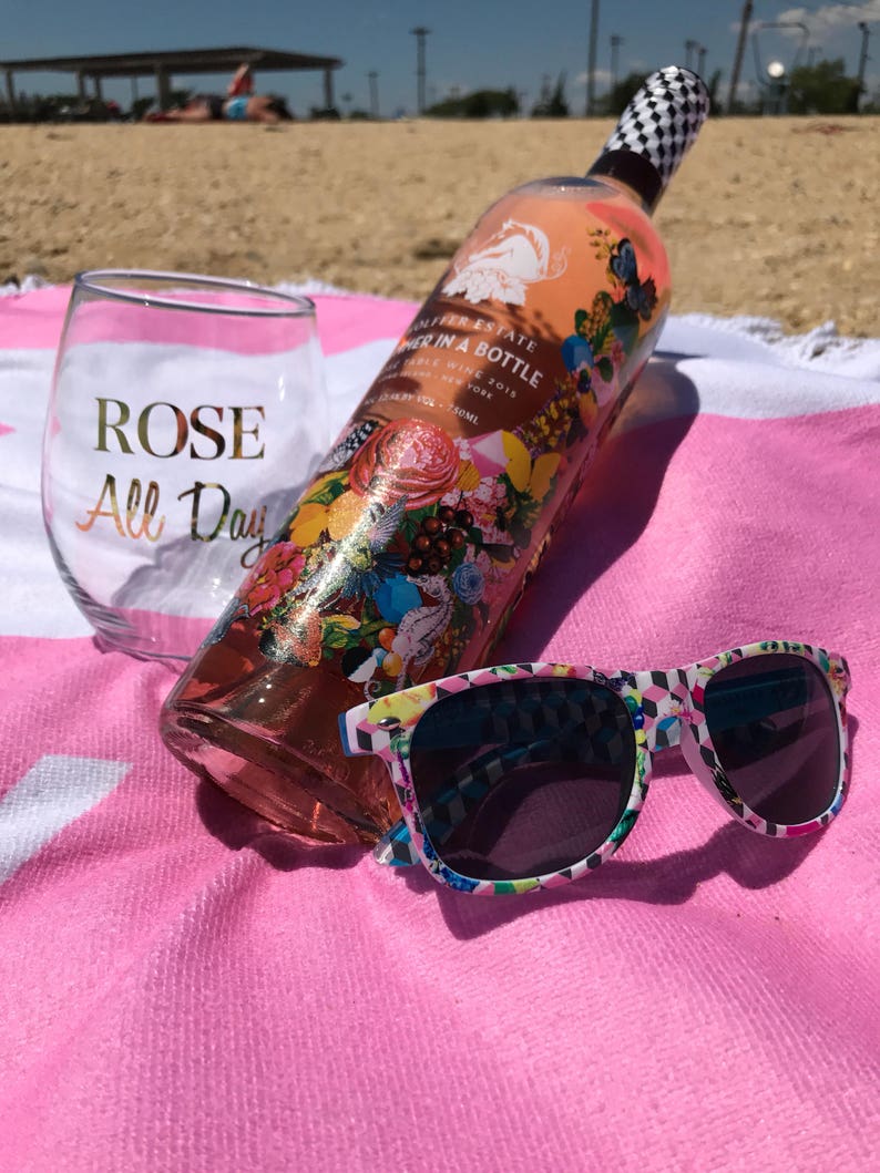 Rose All Day stemless wine glass Funny wine saying Hakuna Moscato melot prosecco pinot