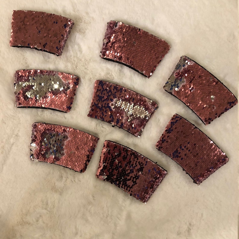 Pink Silver flipping sequins coffee cup sleeve valentine gift flippin sequin starbucks happy valentines day free shipping love RTS sleeve !!