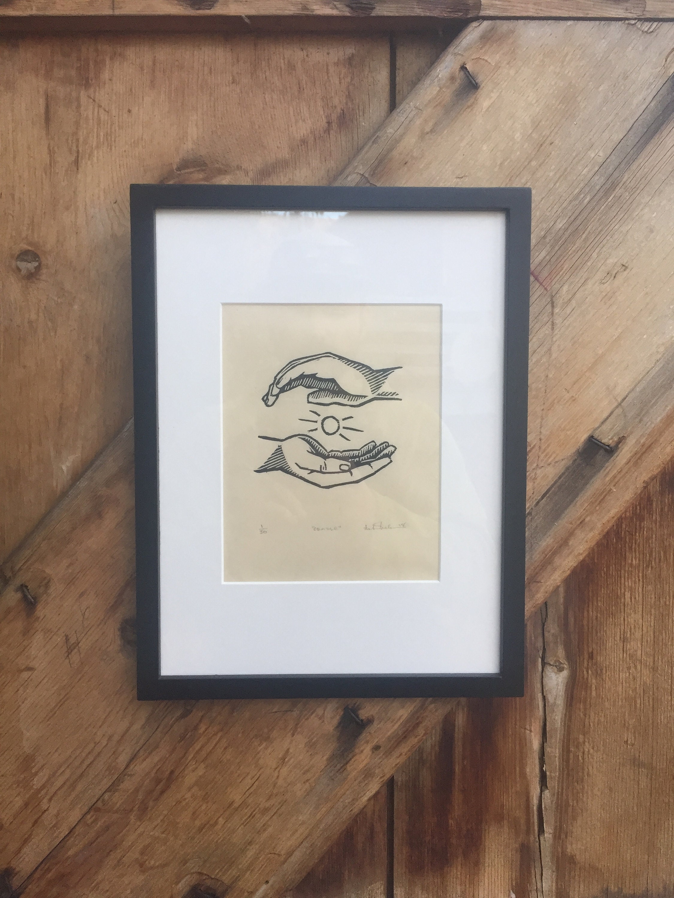 Cradle Woodcut Print - Etsy