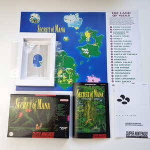 Secret of Mana - Super Nintendo - Complete verpakking, handleiding, poster, binnenbak (geen spel)
