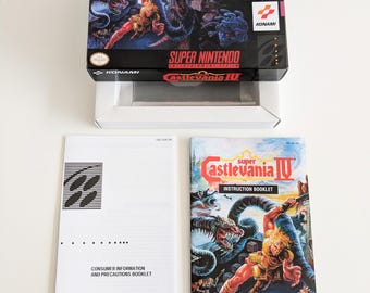 Super Castlevania IV - Super Nintendo - English USA - Complete Pack Box, Manual, Inner tray (No Game)