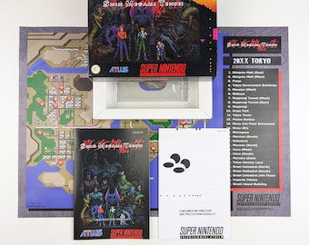 Shin Megami Tensei - Super Nintendo - Complete Pack Box, Manual, Poster, Inner tray (No Game)