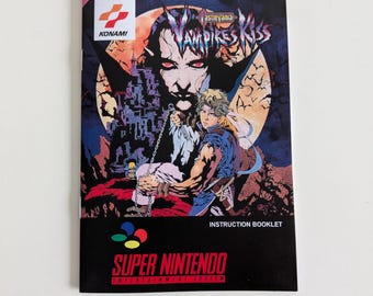 Castlevania Vampire's Kiss - Super Nintendo PAL - Manual