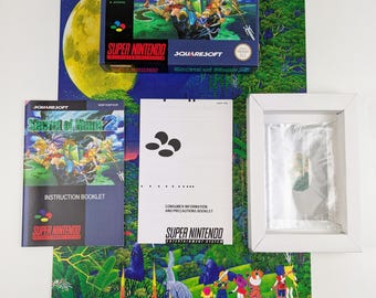 Secret of Mana 2 - Super Nintendo - Complete Pack Box, Manual, Poster, Inner tray (No Game)
