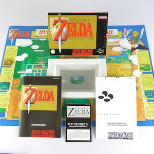 Zelda: A Link to the Past – Super Nintendo – PAL – Komplettpaket (Box, Handbuch, Lösungsbuch, Poster, Innenschale) (Ohne Spiel)
