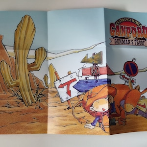 Ganpuru Gunman's Proof - Super Nintendo - Affiche/Carte (PLIÉE)