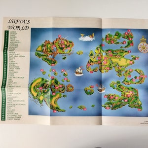 Lufia et la Forteresse du Destin - Super Nintendo - Poster/Carte (PLIÉ)