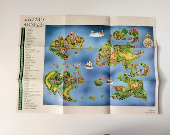 Lufia & The Fortress of Doom - Super Nintendo - Poster/Map (FOLDED)