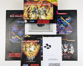 Shin Megami Tensei II - Super Nintendo - Complete Pack Box, Manual, Poster, Inner tray (No Game)