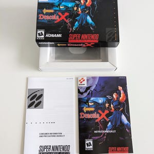 Castlevania Dracula X - Super Nintendo - English USA - Complete Pack Box, Manual, Inner tray (No Game)