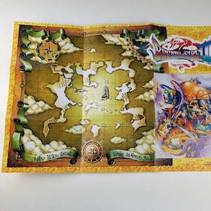 Breath of Fire II - Super Nintendo - Affiche/Carte (PLIÉ)
