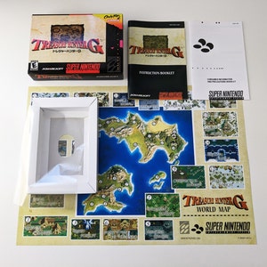 Treasure Hunter G - Super Nintendo - Pack complet, boîte, manuel, poster, plateau intérieur (sans jeu)