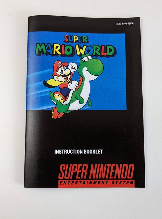 Super Mario World - Super Nintendo - Manual - Etsy