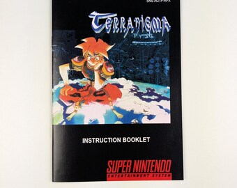 Terranigma Super Nintendo Complete Pack Box, Manual, Poster