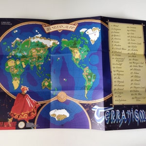Terranigma - Super Nintendo - Poster/Carte (PLIÉ)