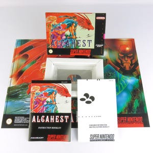 Alcahest - Super Nintendo - Complete Pack Box, Manual, Poster, Inner tray (No Game)