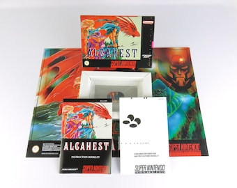 Alcahest - Super Nintendo - Complete Pack Box, Manual, Poster, Inner tray (No Game)