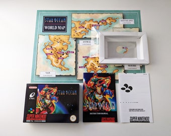 Star Ocean - Super Nintendo - Complete Pack Box, Manual, Poster, Inner tray (No Game)