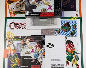Chrono Trigger - Super Nintendo - Complete Pack Box, Manual, Poster, Inner tray (No Game)