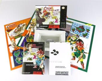 Chrono Trigger - Super Nintendo - Complete Pack Box, Manual, Poster, Inner tray (No Game)