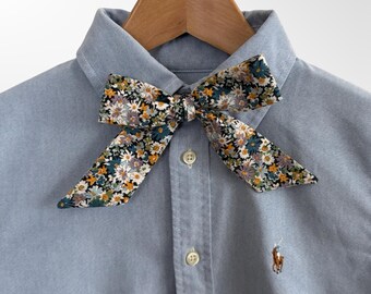 Liberty Lantana Neck Bow – Floral Handmade Bow Tie for Women in Wool Cotton Blend
